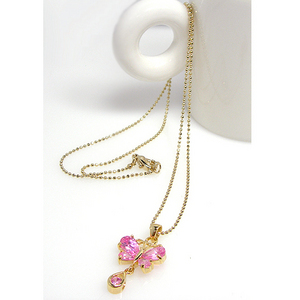 Romantic&amp;cute butterfly pink necklace / GR07