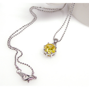 yellowtopaz sun cubic necklace / GR05