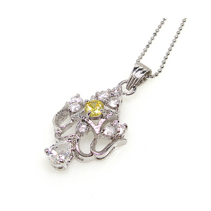 luxury 럭셔리~ yellow 촛대 necklace/MJ06