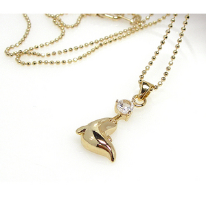 cute style ~ dolphin cubic necklace / PC16