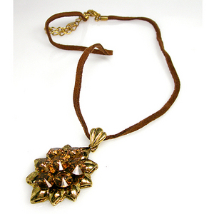 Luxury 빈티지 골드엔티크 flower-Sun necklace / PQ11