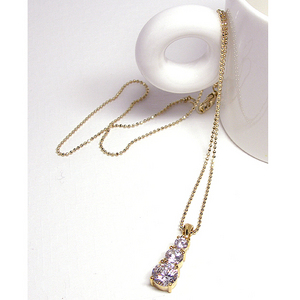 cute 귀여워요~ white three cubic necklace(G)/ND01