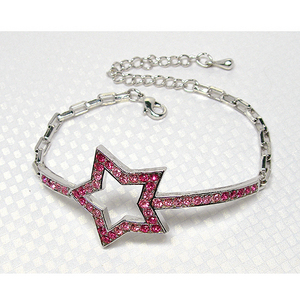 cute design ~ 핑크 투톤 star cubic bracelet / PD09