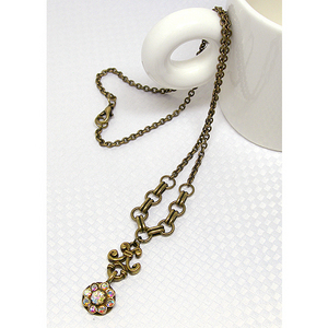 antique design ~ 멀티 플라워 문양 큐빅 necklace / PD07