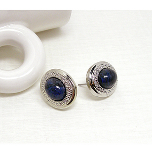 빈티지 collection~oval dark-blue 귀걸이 / ZB01