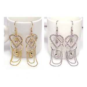 Luxury heartball chain earring / JS11
