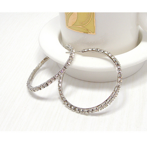 Chic white-cubic ring earring(골드,화이트)