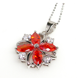 a gentle wind red-flower necklace / ME08