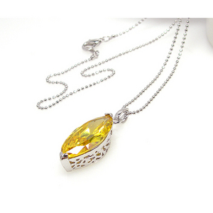 럭셔리디자인~luxury tear yellow cubic necklace/MJ11
