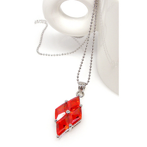 특별한 디자인~ square ruby cubic necklace / MH23