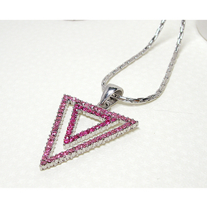 lovely inverted triangle pink necklace/PA04