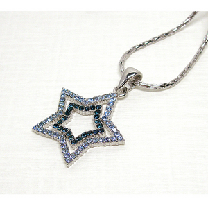 시원한 블루~ 2 color blue cubic star necklace / PM08